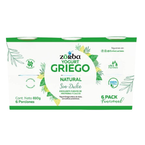YOGURT GRIEGO ZORBA 6U 810G NATURAL